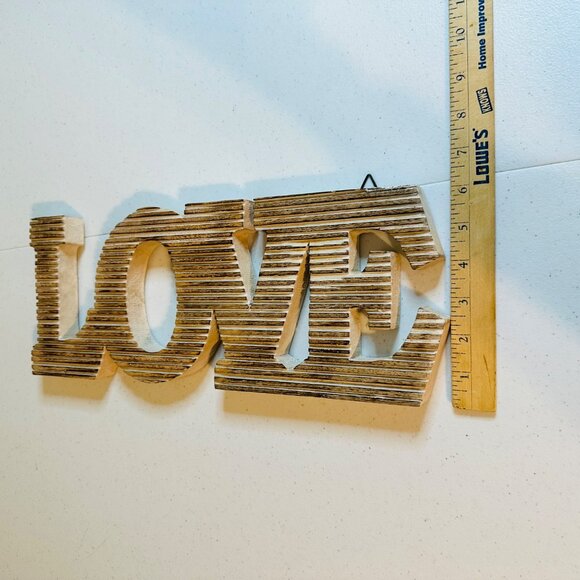 Rustic "Love" Sign Wall Table Decor Letter Art Letter Silhouette Love Decoration - Picture 3 of 10